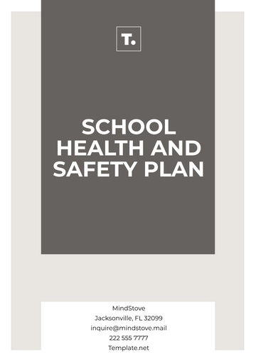 Free School Health and Safety Plan Template to Edit Online
