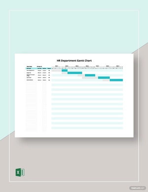 HR Department Gantt Chart Template