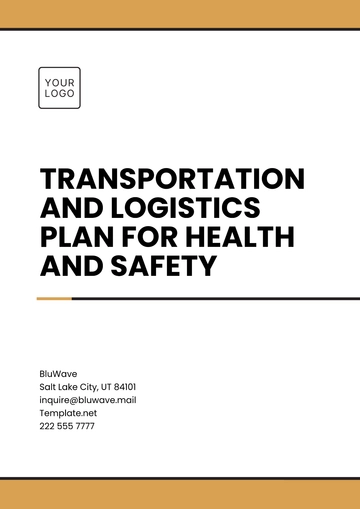 Free Transportation and Logistics Plan for Health and Safety Template to Edit Online
