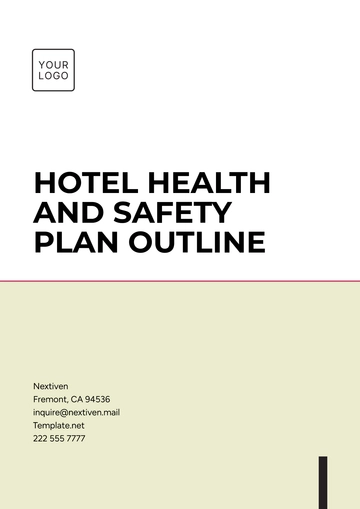 Free Hotel Health and Safety Plan Outline  Template to Edit Online