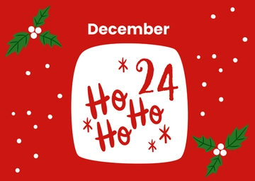 Free Christmas Eve Calendar Template to Edit Online