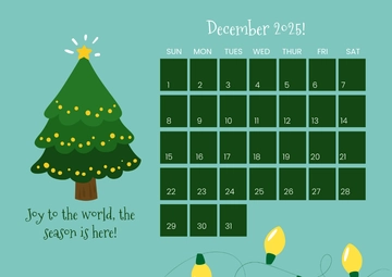 Free Xmas Calendar Template to Edit Online