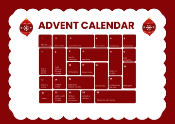 Free Advent Calendar Template to Edit Online