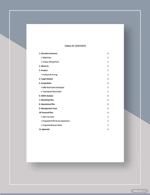 Real Estate Management Business Plan Template