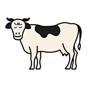 Free Simple Cow Clipart to Edit Online