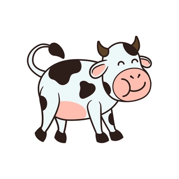 Free Cartoon Cow Clipart to Edit Online
