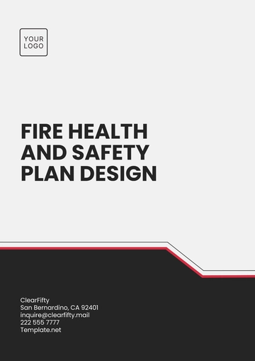 Free Fire Health and  Safety Plan Design Template to Edit Online