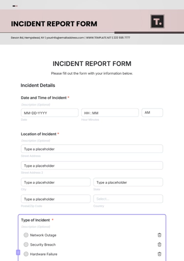 Free IT Incident Report Form Template to Edit Online