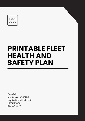 Free Printable Fleet Health and Safety Plan Template to Edit Online