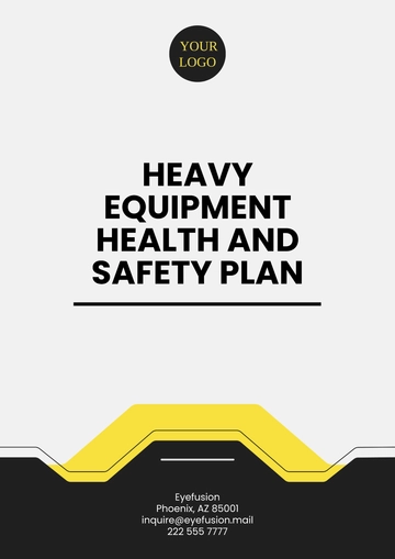 Free Heavy Equipment Healthy and  Safety Plan Template to Edit Online