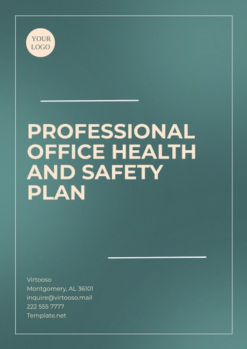 Free Professional Office Health and Safety Plan Template to Edit Online