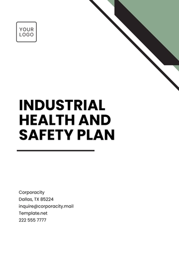 Free Industrial Health and Safety Plan Template to Edit Online