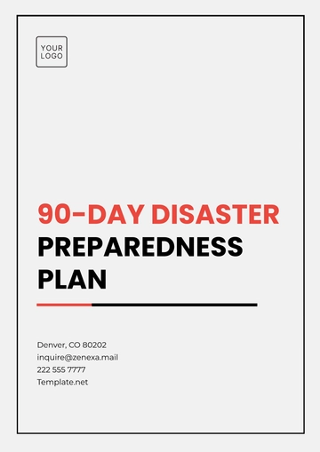 Free 90-Day Disaster Preparedness Plan Template to Edit Online