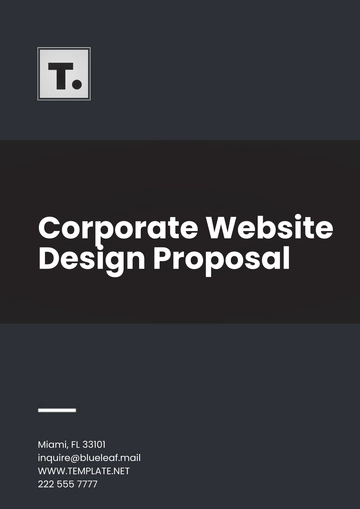 Free Corporate Website Design Proposal Template to Edit Online