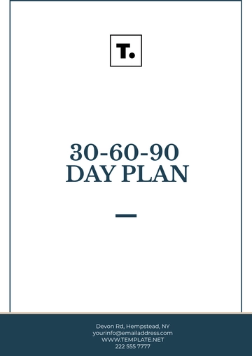 Free 30- 60- 90- Day Plan Template to Edit Online
