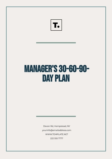 Free Manager???s 30-60-90-Day Plan Template to Edit Online