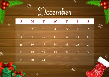 Free Wooden Christmas Calendar Template to Edit Online
