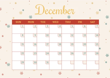 Free Fillable Christmas Calendar Template to Edit Online