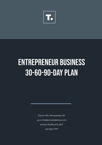 Free Entrepreneur Business 30-60-90-Day Plan Template to Edit Online