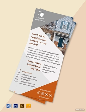 Real Estate Marketing Rack Card Template