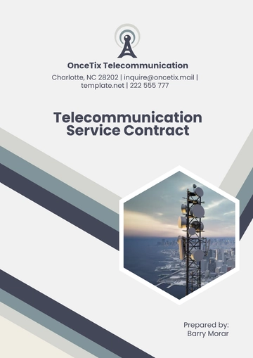 Free Telecommunication Service Contract Template to Edit Online