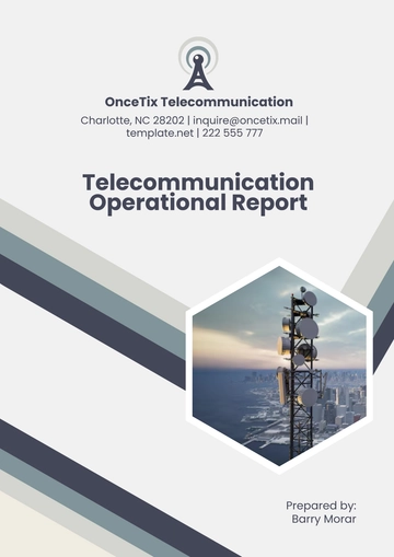 Free Telecommunication Operational Report Template to Edit Online