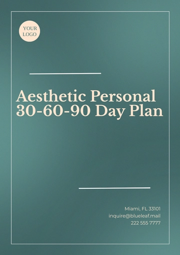 Free Aesthetic Personal 30-60-90-Day Plan Template to Edit Online