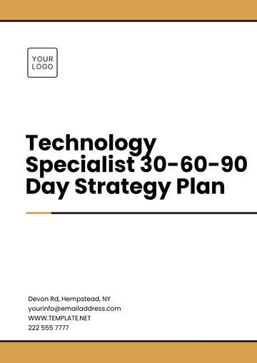Free Technology Specialist30-60-90-Day Strategy Plan Template to Edit Online