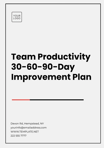 Free Team Productivity 30-60-90-Day Improvement Plan Template to Edit Online