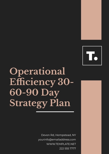 Free Operational Efficiency 30-60-90-Day Strategy  Plan Template to Edit Online