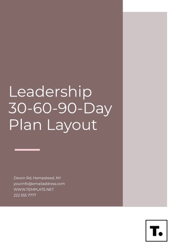 Free Leadership 30-60-90-Day Plan Layout Template to Edit Online