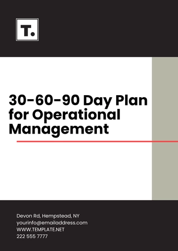 Free 30-60-90-Day Plan Operation Management Template to Edit Online