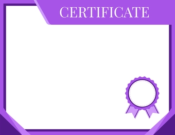 Free Purple Background Certificate Template to Edit Online