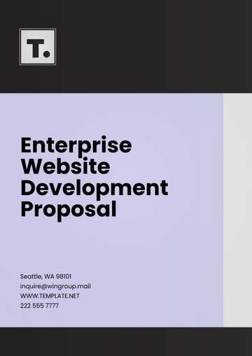 Free Enterprise Website Development Proposal Template to Edit Online