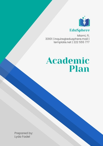 Free Academic Plan Template to Edit Online