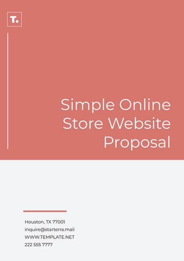 Free Simple Online Store Website Proposal Template to Edit Online
