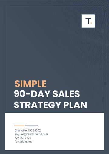 Free Simple 90-Day Sales Strategy Plan Template to Edit Online