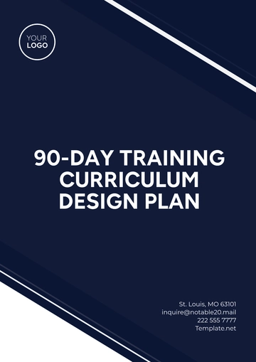 Free 90-Day Training Curriculum Design Plan Template to Edit Online
