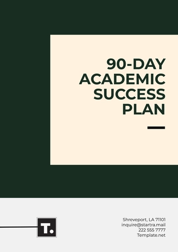 Free 90-Day Academic Success Outline Plan Template to Edit Online