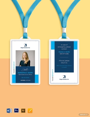 Modern Real Estate ID Card Template