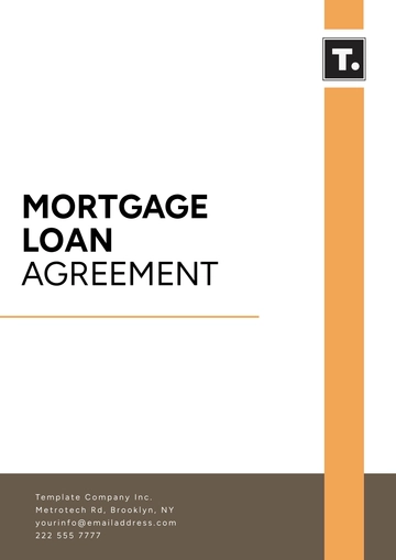Free Mortgage Loan Agreement Template to Edit Online