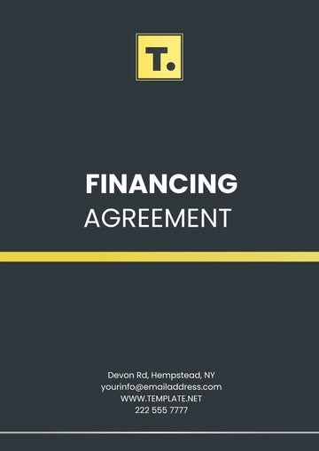 Free Financing Agreement Template to Edit Online