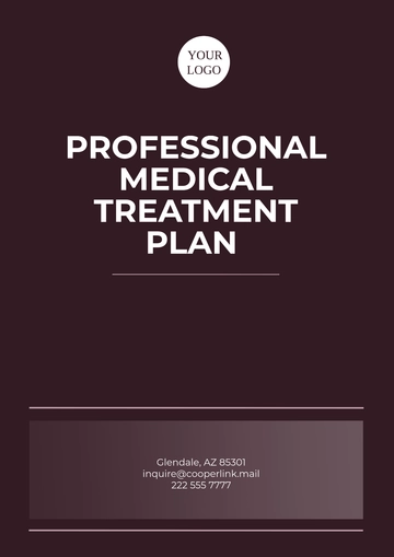 Free Professional Medical Treatment Plan Template to Edit Online