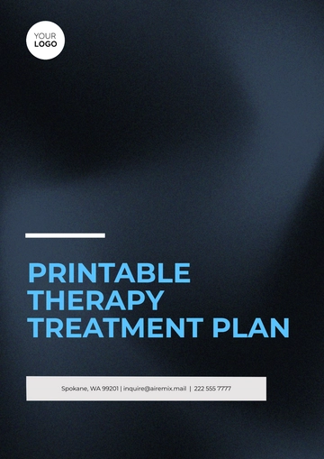 Free Printable Therapy Treatment Plan Template to Edit Online