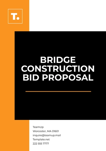 Free Bridge Construction Bid Proposal Template to Edit Online