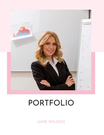 Free Pink Portfolio Template to Edit Online