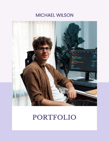 Free Purple Portfolio Template to Edit Online