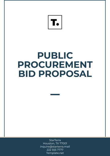 Free Public Procurement Bid Proposal Template to Edit Online
