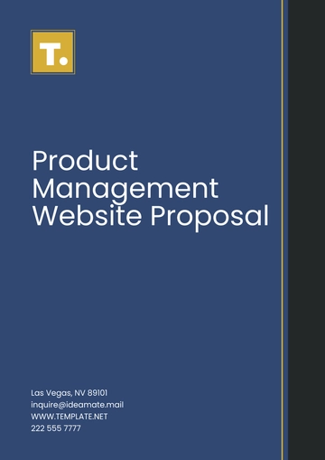 Free Product Management Website Proposal Template to Edit Online