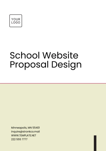 Free School Website Proposal Design Template to Edit Online